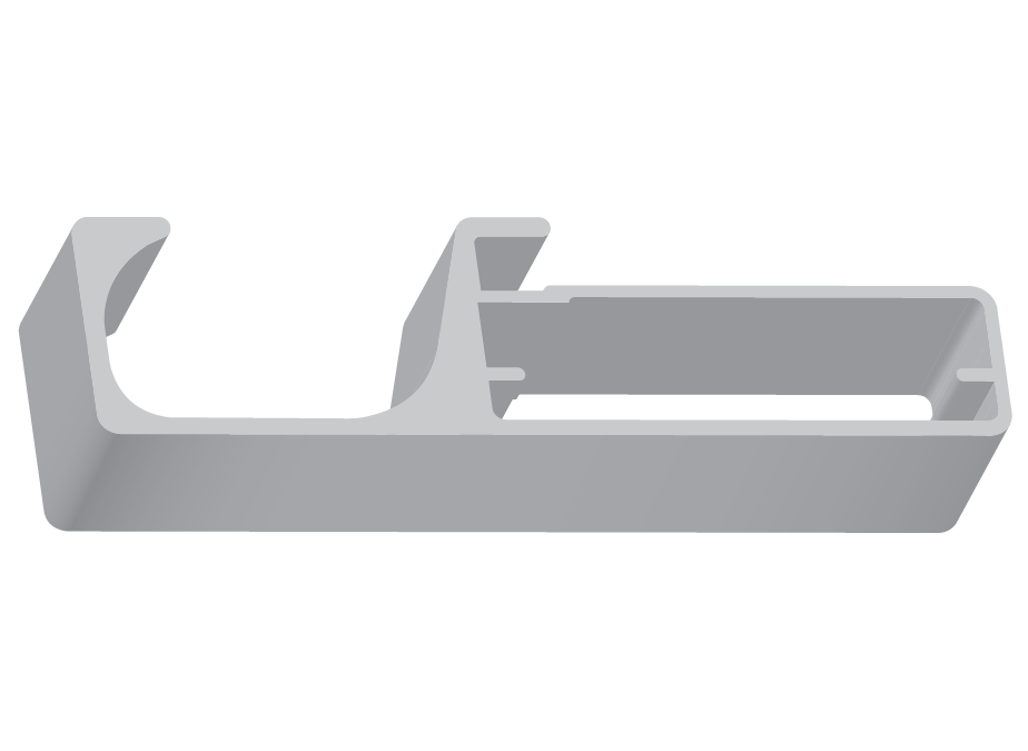 Montante de Porta – Jateado e Anodizado com Puxador