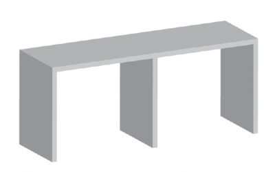 Trilho – Inferior Jateado e Anodizado – 56,5mm