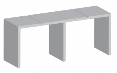 Trilho – Superior Jateado e Anodizado – 58,5mm – Largo