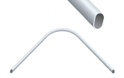 Cabideiro Curvo Oblongo em Aço