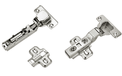 Dobradiças Clip On Com Pistão – Curva