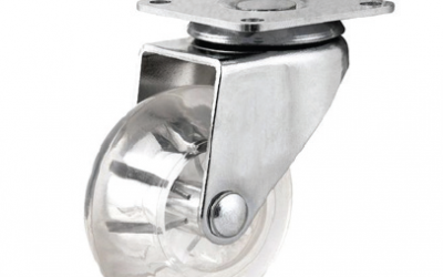 Rodízios Gel PU Transparente – Sem Freio